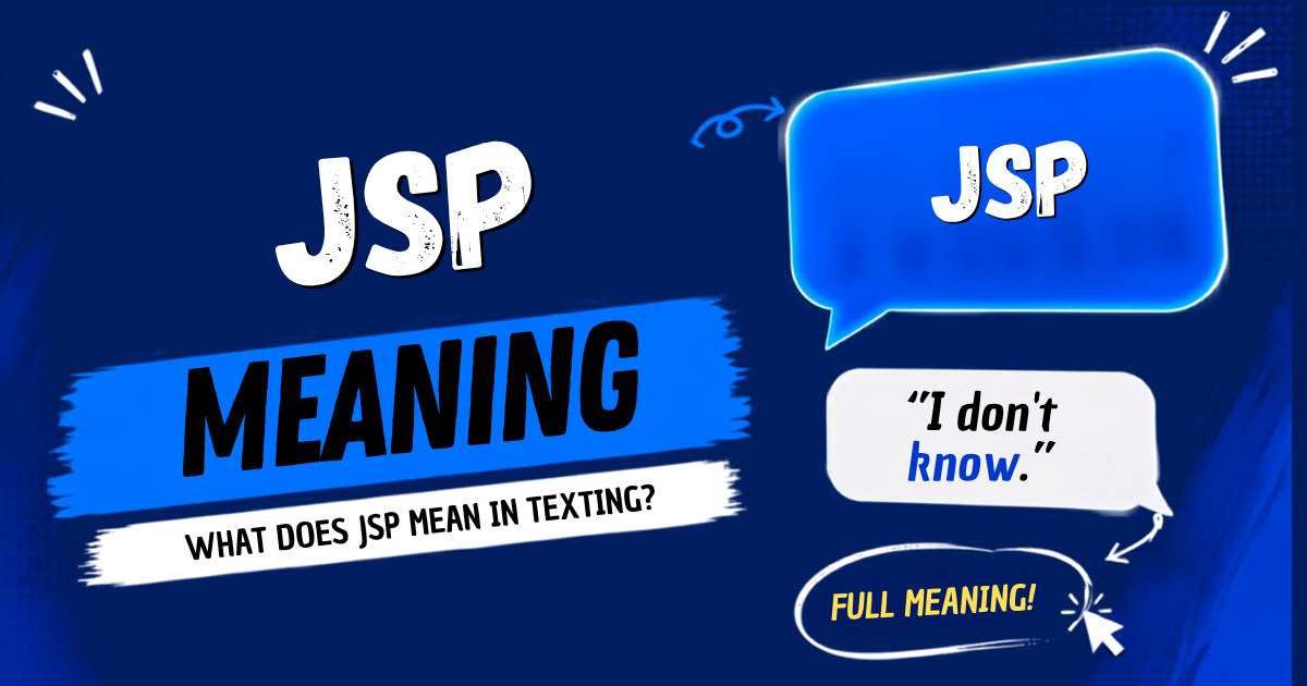 JSP Meaning